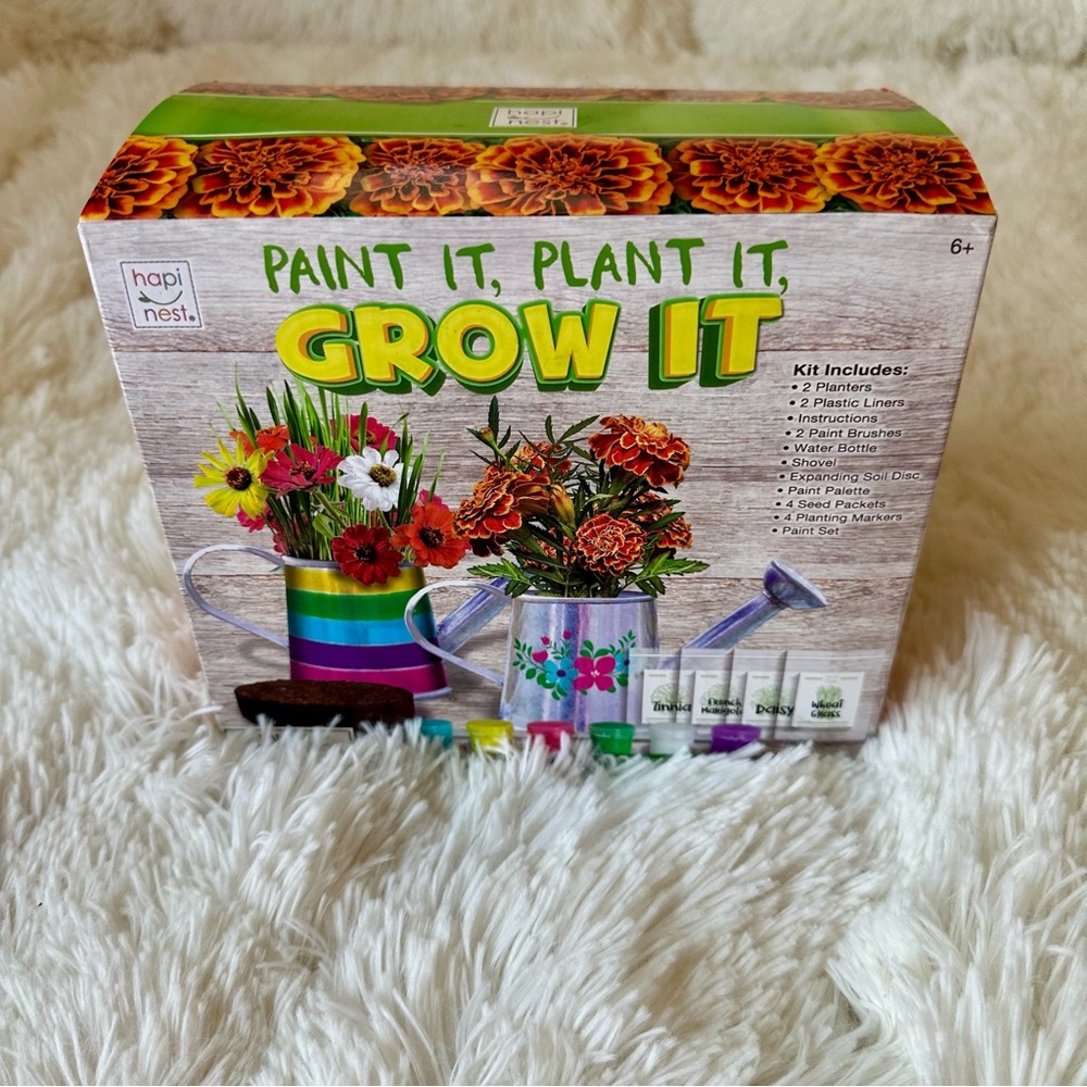 HAPINEST KIDS Paint It Plant It Grow It Gardening Craft Kit for Kids NWT